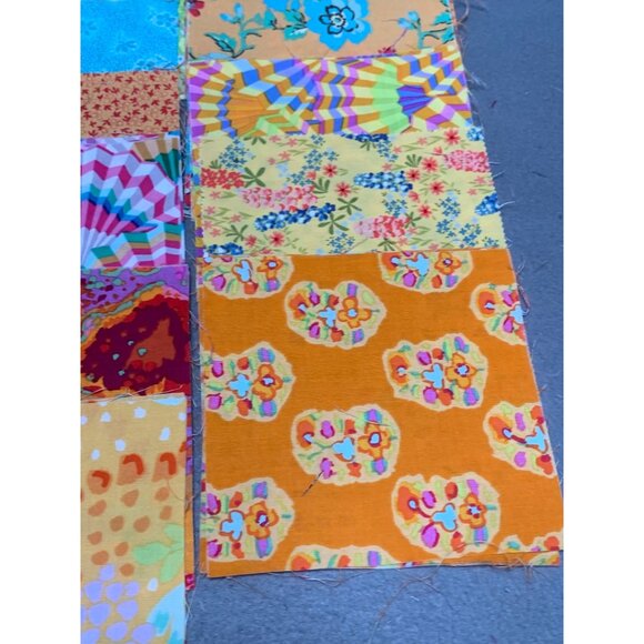 28 Precut Quilting Fabric Squares 5" Bright Patterns & Colors Cotton Patchwork - Picture 10 of 13